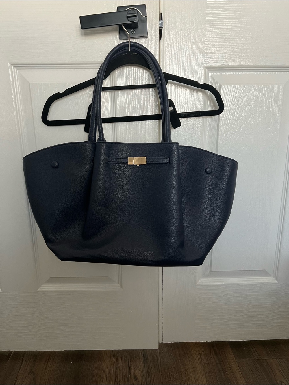 Urban Expressions Navy Tote with Gold Accent